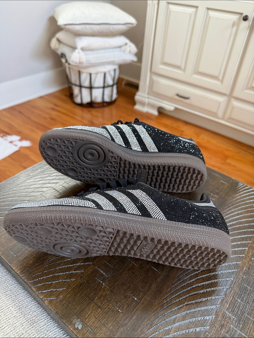 Like New adidas OG Samba Black Rhinestone - Picture 12 of 12